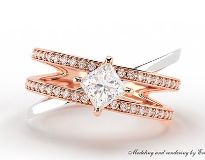 Engagement ring rendering.