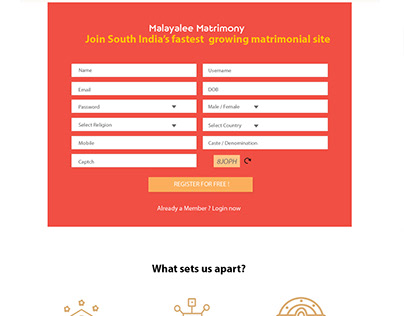 Malayalee Matrimony l Web design