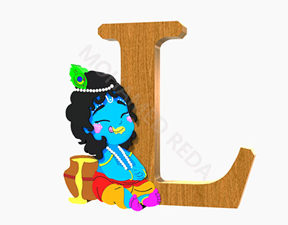 3d model of English alphabets for Hindi kids