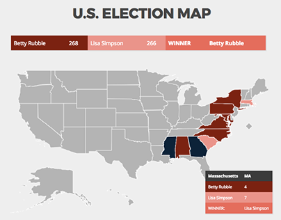 JavaScript project: US election map