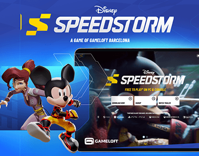 Gaming Website UI/UX Design | Disney Speedstorm