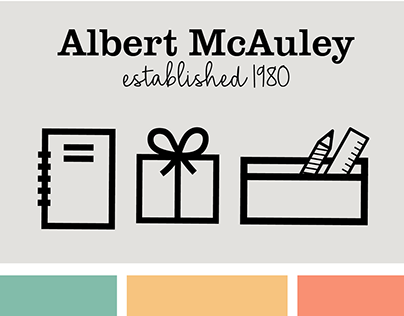 Albert McAuley Bookshop Branding
