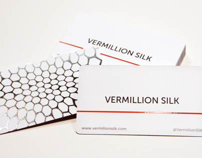 Vermillion Silk Business Cards