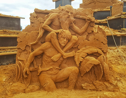 The Adventures of Sindbad Sand Sculpture