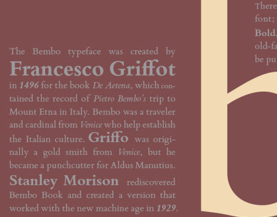 Bembo Typography Poster