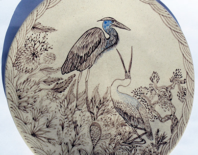 ceramic plates - animals