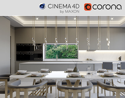 Corona - C4D Scene files - Modern Kitchen Interior