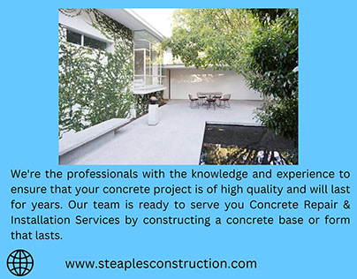 A Wide Range of Concrete Repair & Installation Services
