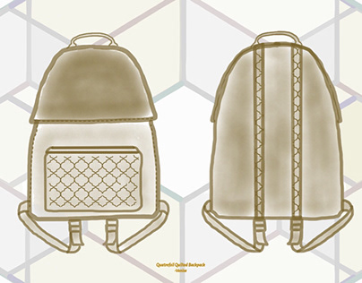 Quatrefoil Quilted Backpack