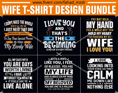 WIFE t shirt design Bundle