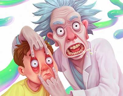 Fan art of "Rick and Morty"