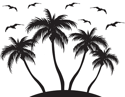 coconut tree island