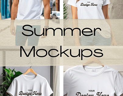 Digital Summer T-Shirt Mockups