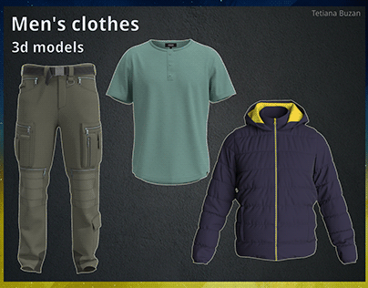 Project thumbnail - Men's clothes. 3d models