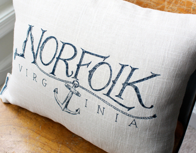 Norfolk, Virginia Pillow