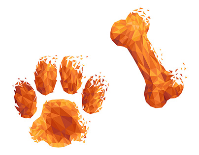 Primary Pets paw and bone illustration / 2021
