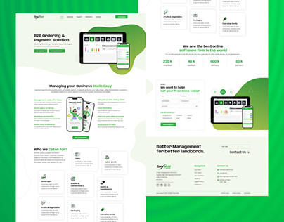 Easy Vend Landing Page B2B Software