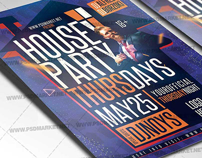 House Party Flyer - PSD Template