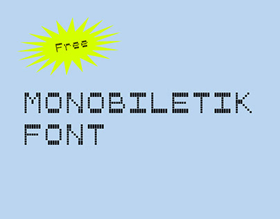 Monobiletik font - free Cyrillic & Latin