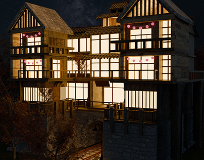 Project thumbnail - ISOMETRIC JAPANESE HOUSE - 3D BLENDER
