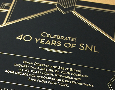 Project thumbnail - SNL 40th Anniversary party invitation