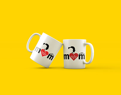 Creative Mug Design Template With Mothers Day