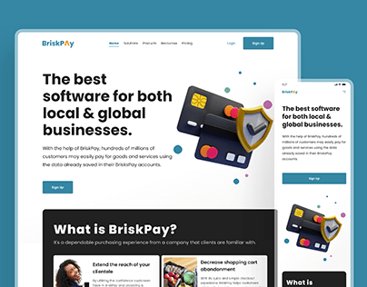 BriskPay FinTech Landing Page