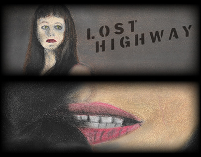 Drawings of "Lost Highway" movie scenes