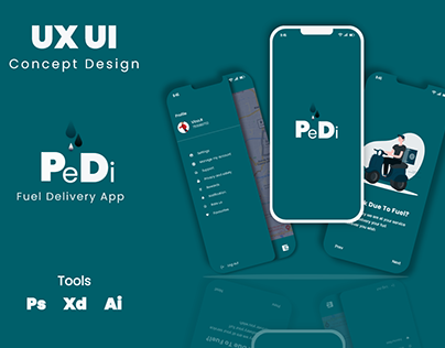 Fuel Delivery mobile app UXUI Portfolio