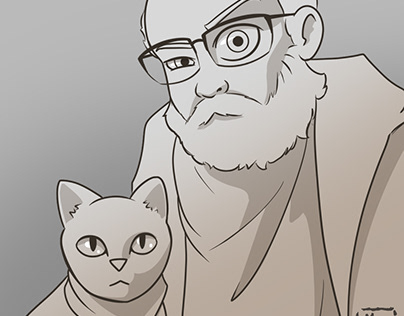 Kyle Gass and his cat