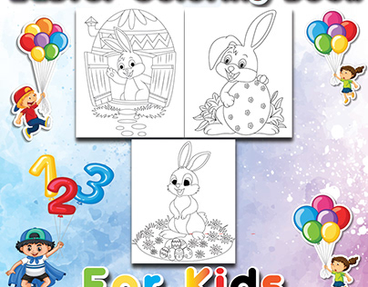 easter coloring book page for kids
