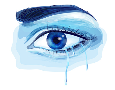 Blue eye illustration done in Adobe Illustrator.