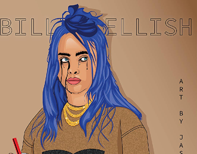 illustration of Billie ellish