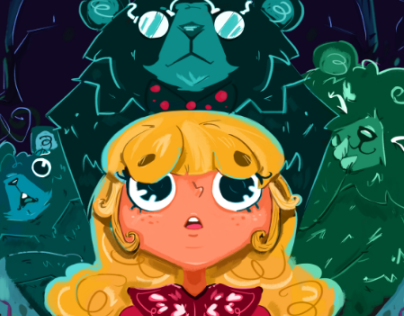 Goldilocks and the 3 bears/illustration
