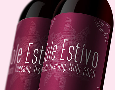 Sole Estivo Wine Label Design