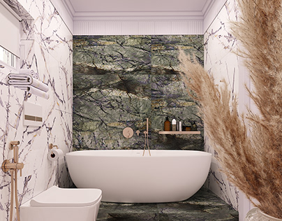 The design of an incredible bathroom, 6 m²