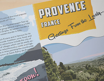 Provence, France Travel Brochure Concept