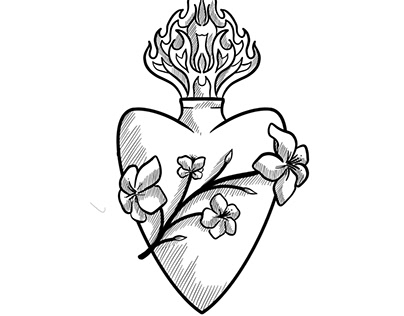 Tattoo Design- Sacred Heart of Mary