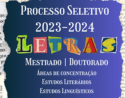 Cartazes - Processo Seletivo PPGLetras UFPR 2023/2024