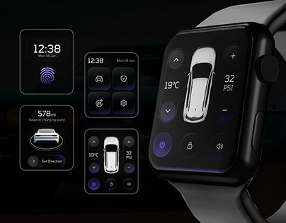 Car Control Smart Watch Concept