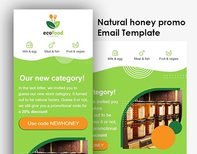 Natural honey promo Email Template