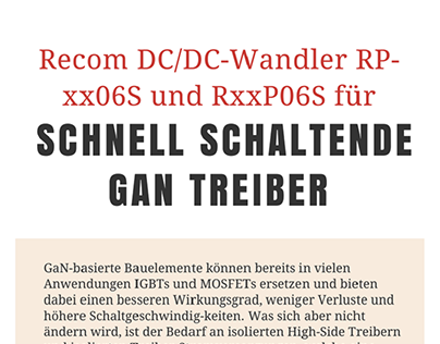 Recom DC Wandler RP-xx06S