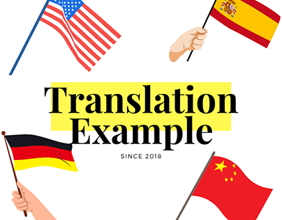 English to German/Chinese/Spanish Translator Example