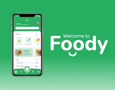 Food, recipes and product scanning app prototype