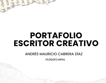 Portafolio escritor creativo- Andrés Mauricio Cabrera.
