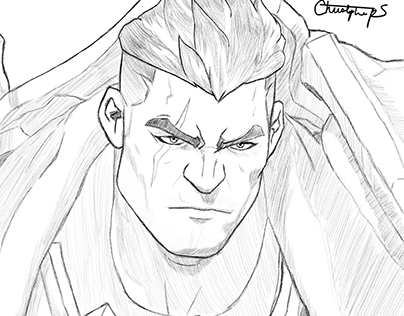 Digital art: Sketch of Darius