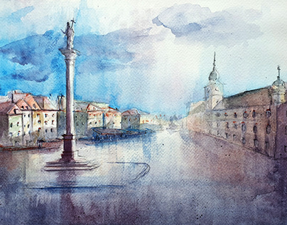 Warsaw Old Town - Watercolor Painting