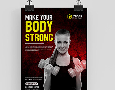 Fitness Gym poster design.