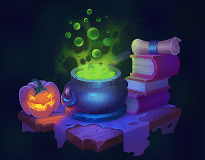 Game props "Witch's Cauldron"