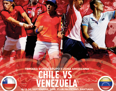 Afiche Copa Davis Chile vs Venezuela